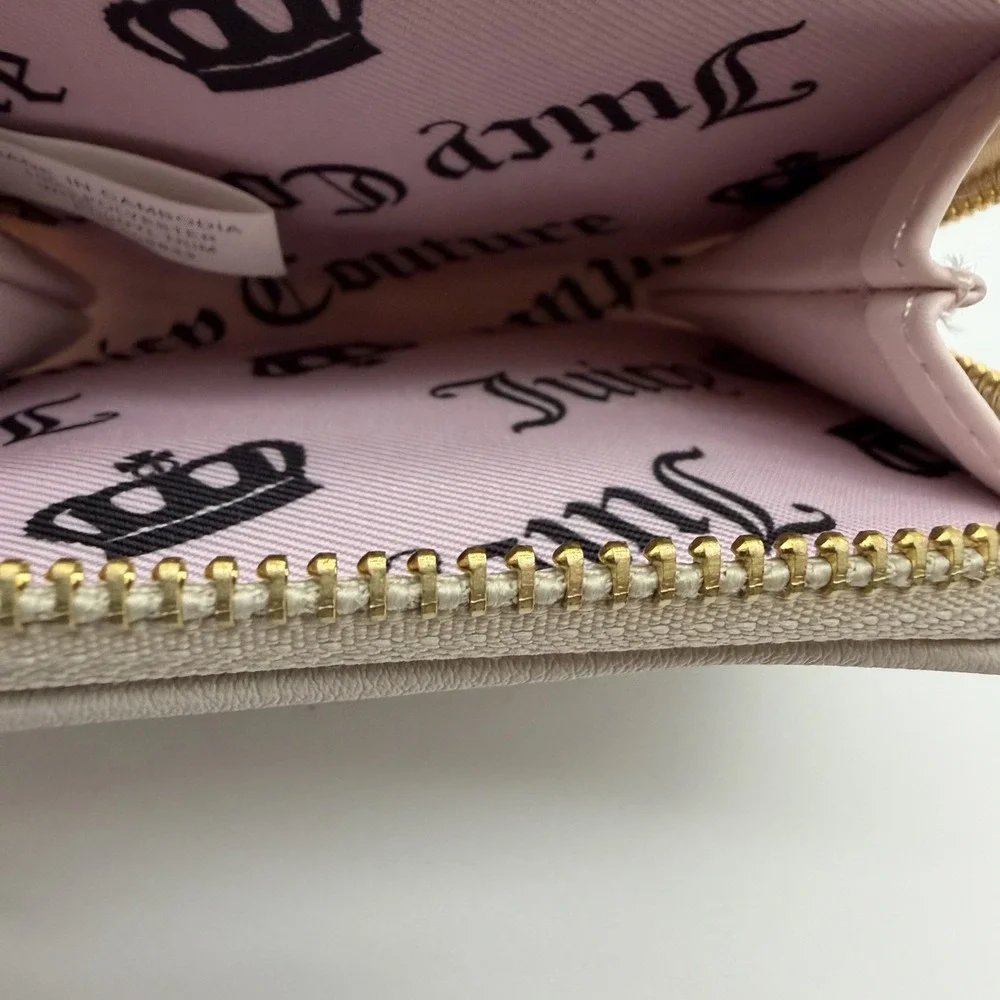 Juicy Couture Dreamy Shoulder Bag & Matching Zip Card Case Sage Green Velour NWT